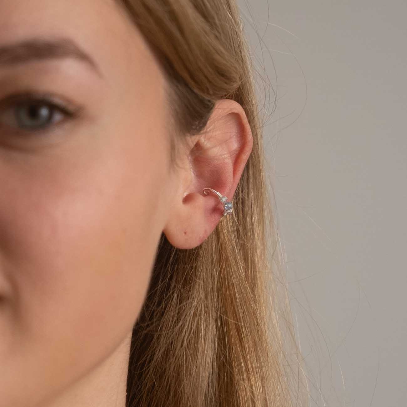 Aquamarine Ear Cuff